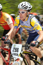 yellow suit biker